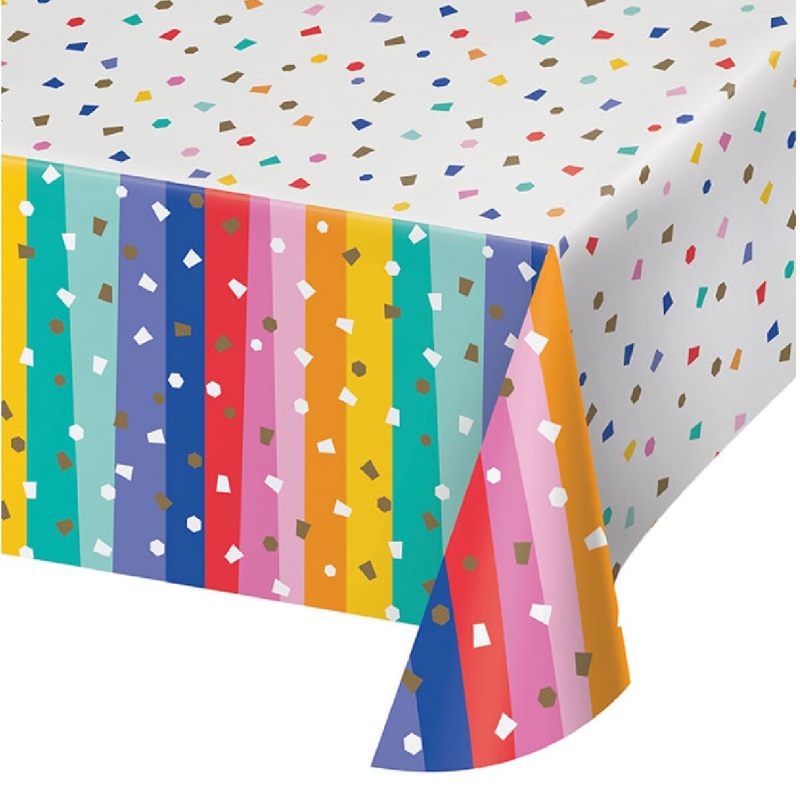 54×102 Birthday Confetti Table Cover