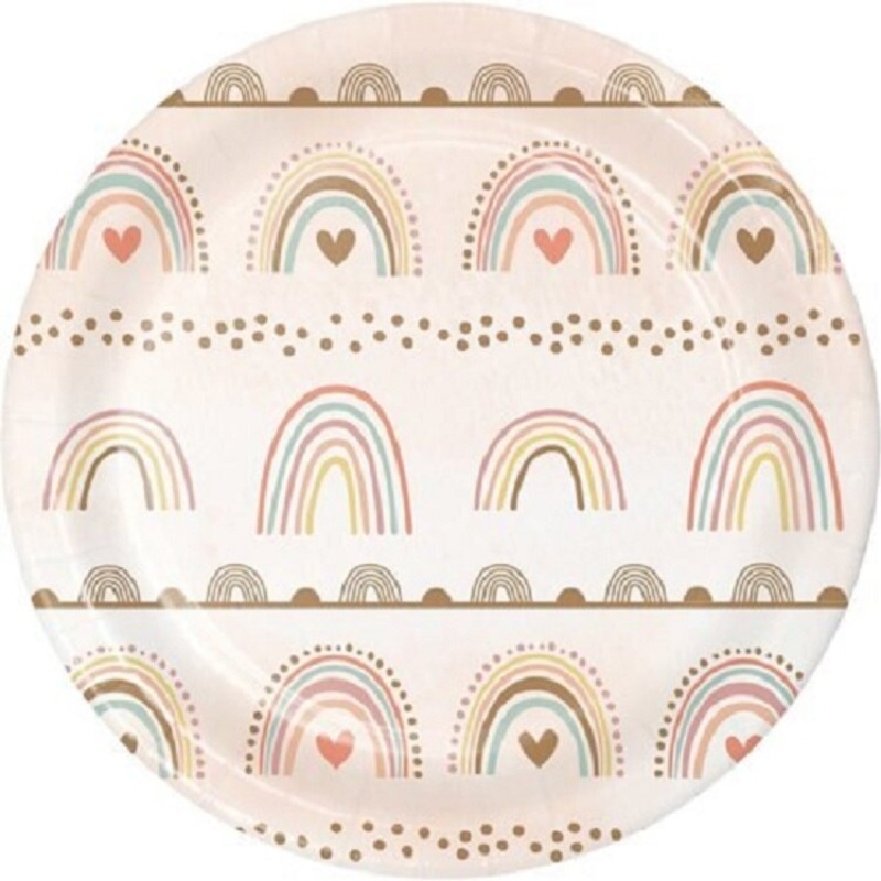 7 Boho Rainbow Paper Plate