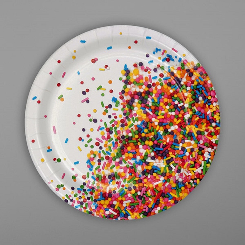 7 Confetti Sprinkles Paper Plate
