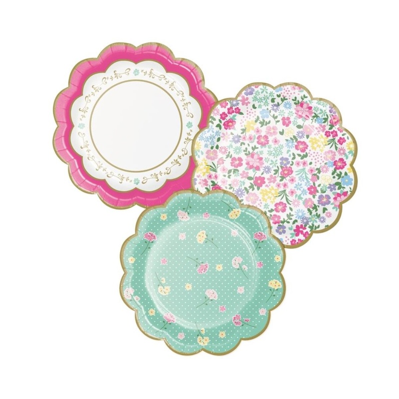 7 Floral Tea Party Paper Plate