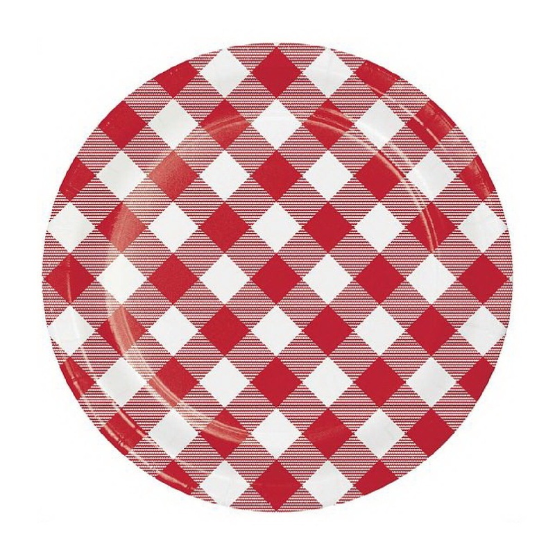 7 Gingham Plate