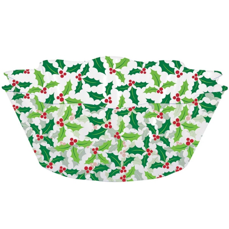 8 Holly Plastic Bowl