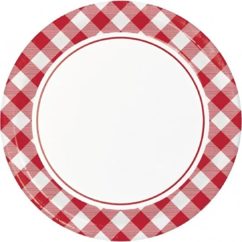 9 Gingham Plate