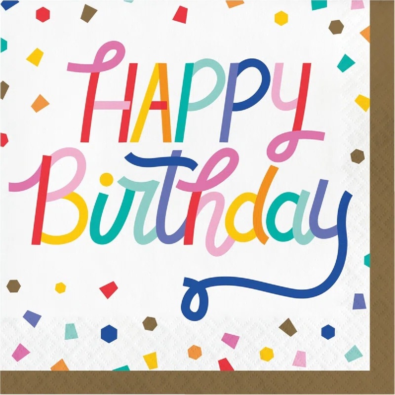 Birthday Confetti Luncheon Napkin
