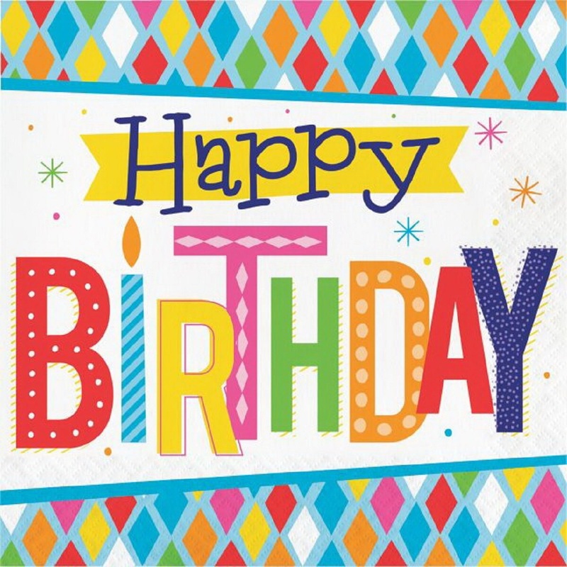 Bright Birthday Luncheon Napkin