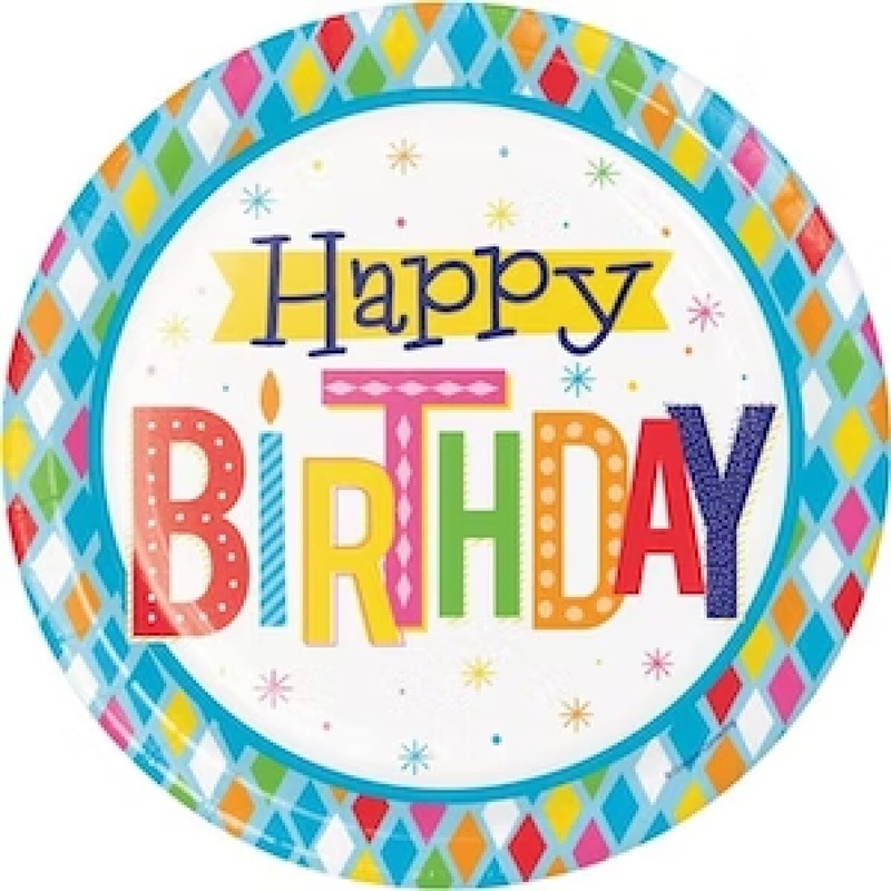 Bright Birthday Paper Plates