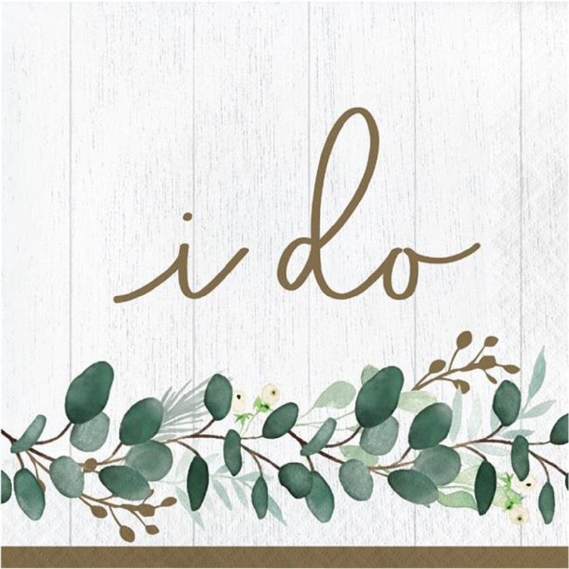 Eucalyptus Green I Do Luncheon Napkins
