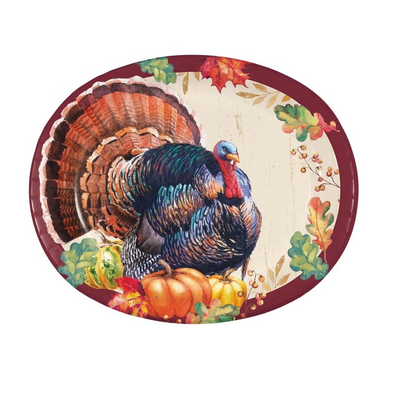 Harvest Turkey Oval Platter
