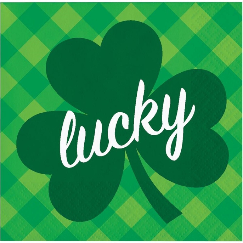 Irish Clover Beverage Napkin