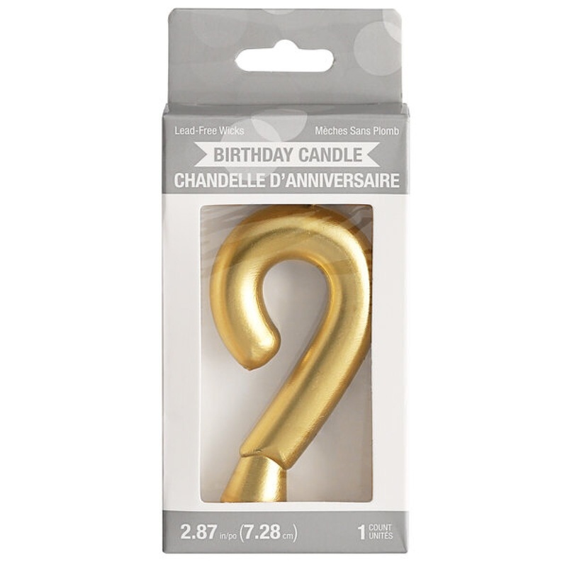 Number 9 Gold Candle