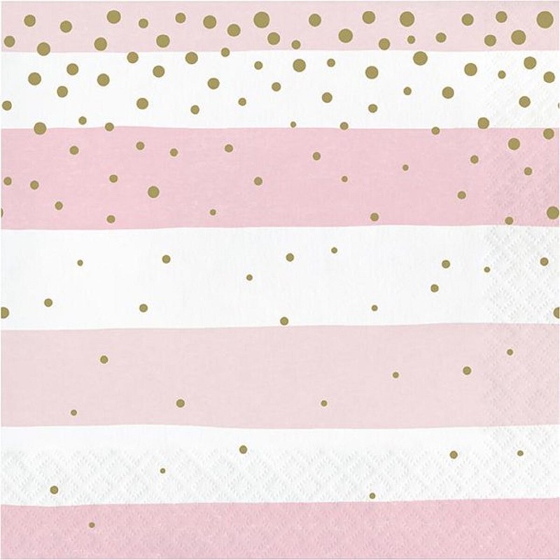 Pink Gold Luncheon Napkins