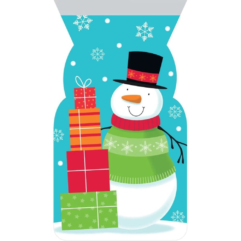 Snowman & Presents Cellophane Bag
