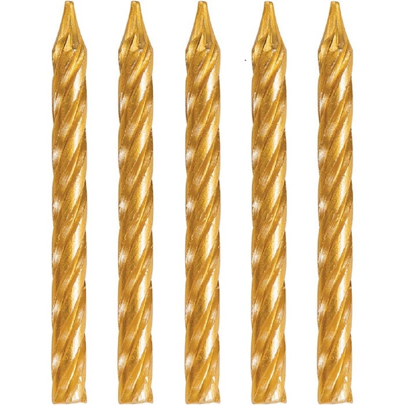 Spiral Gold Metallic Candle