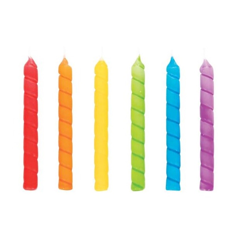 Spiral Rainbow Candle- Large