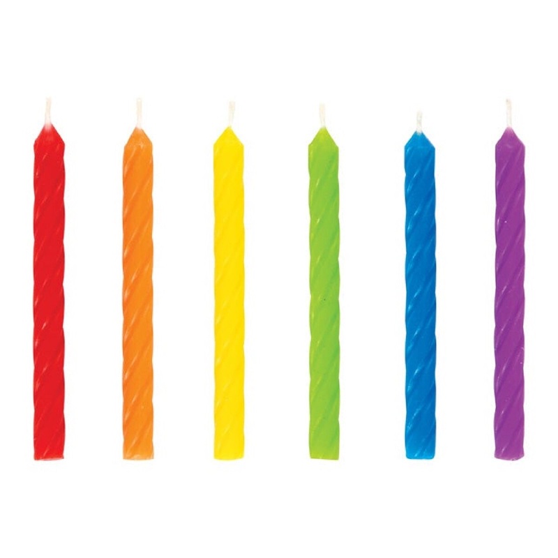 Spiral Rainbow Candles