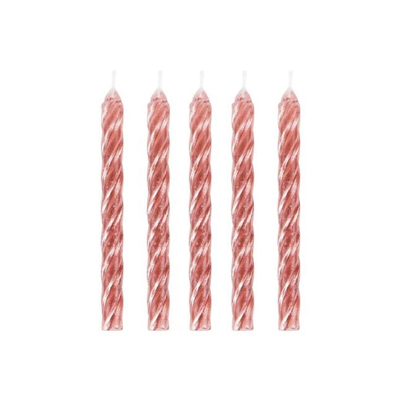 Spiral Rose Gold Metallic Candle