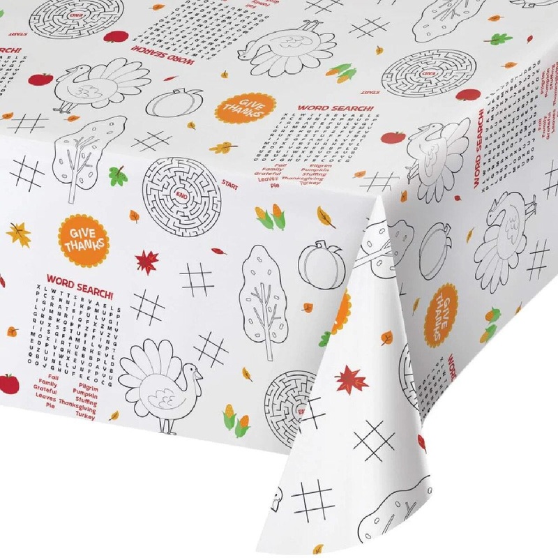 54×84 Kids Thanksgiving Table Cover