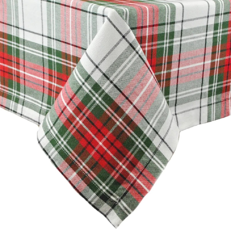 60 X 104 Christmas Plaid Table Cloth