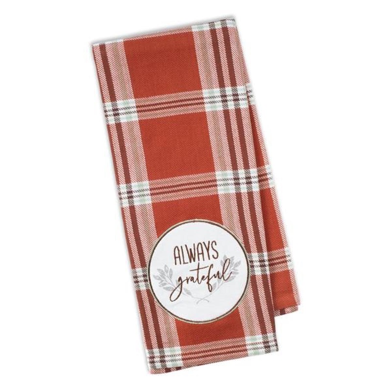 Always Grateful Embellished Dish Towel