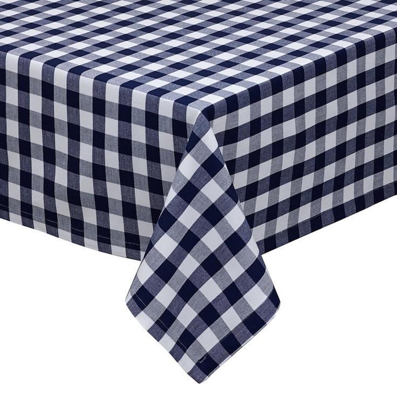 Blue/White Checked 52 Square Table Cover