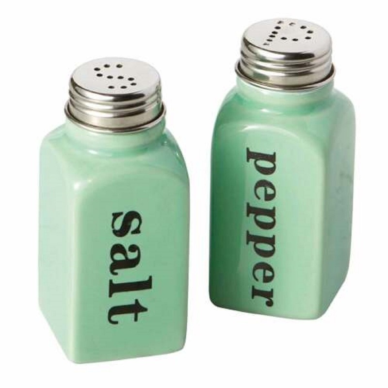 Celadon Ceramic Salt & Pepper Shakers