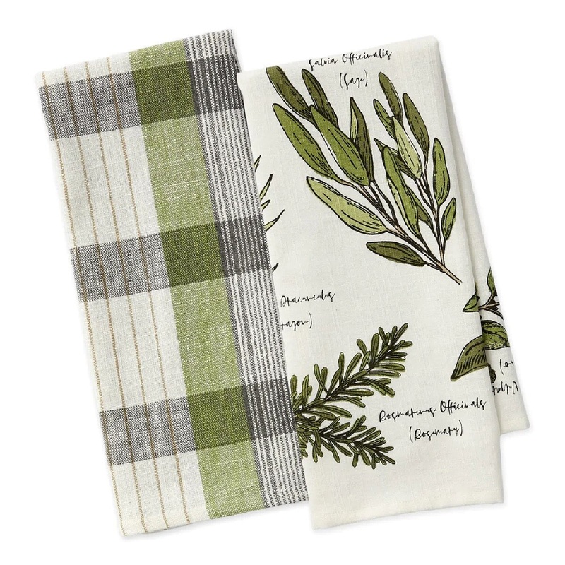 Culinary Herb Guide Dishtowel – Set of 2