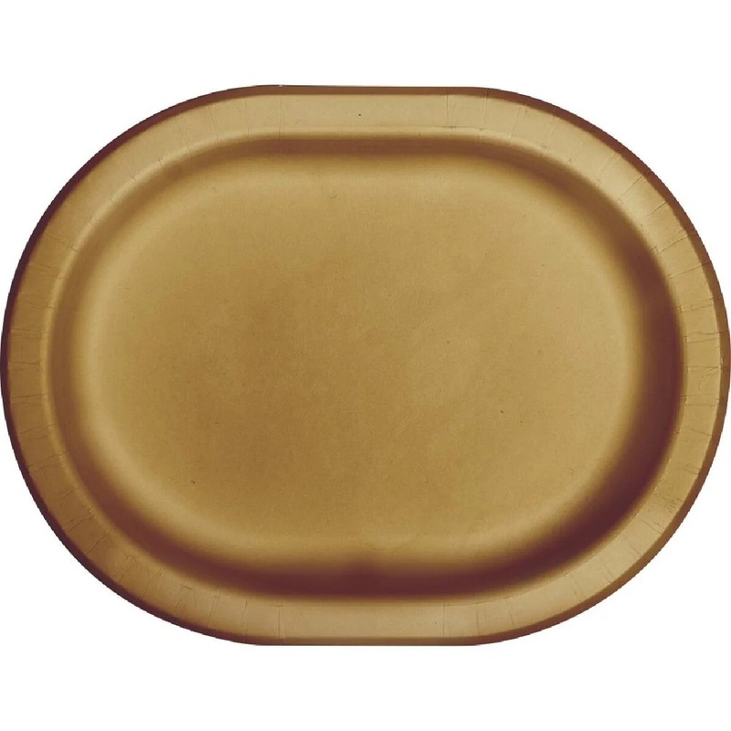 Glittering Gold Oval Plate