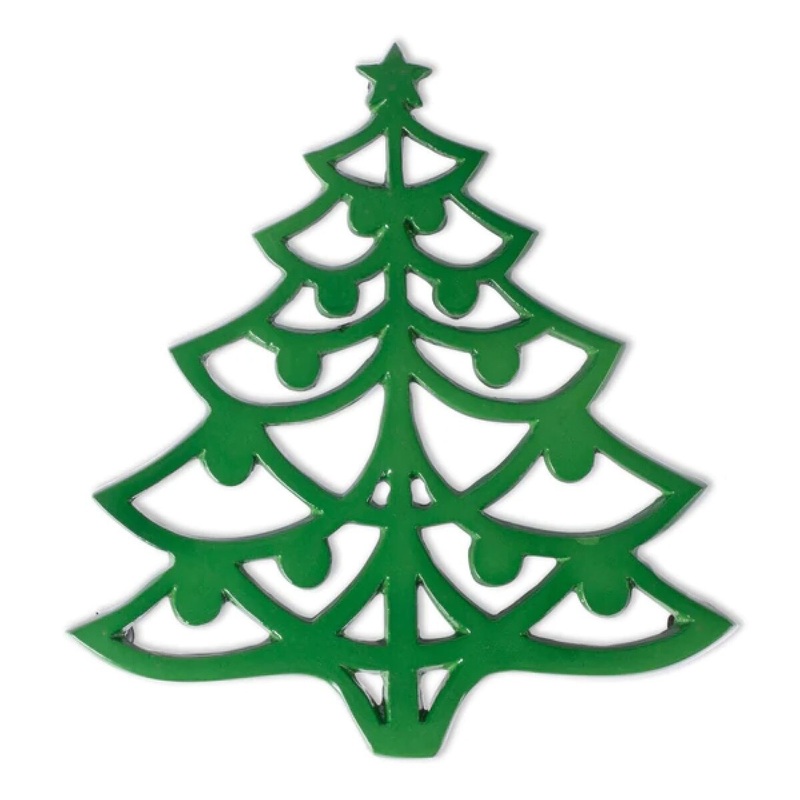 Green Christmas Tree Trivet