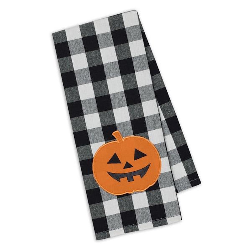 Pumpkin Embellished Dish Towel