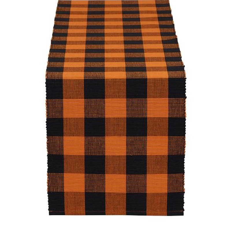 Pumpkin Plaid Table Runner
