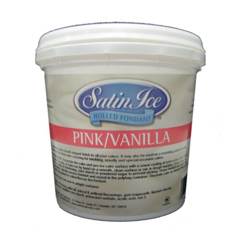 Satin Ice Pink Rolled Fondant – 5 lb.