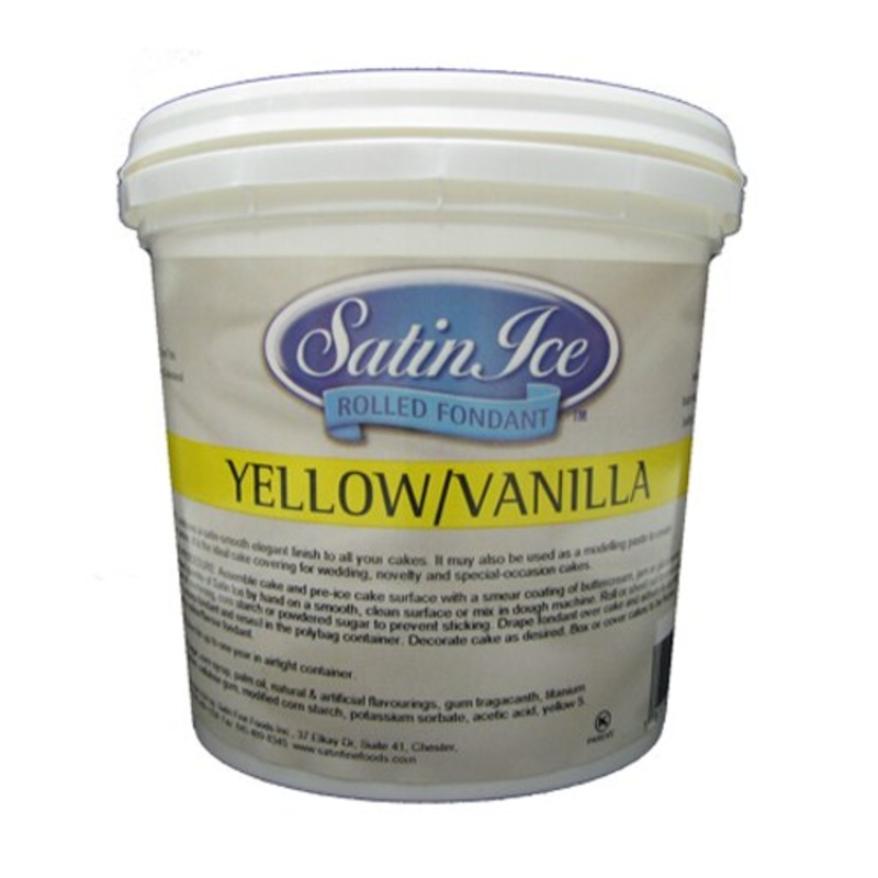 Satin Ice Yellow Rolled Fondant – 5 lb.