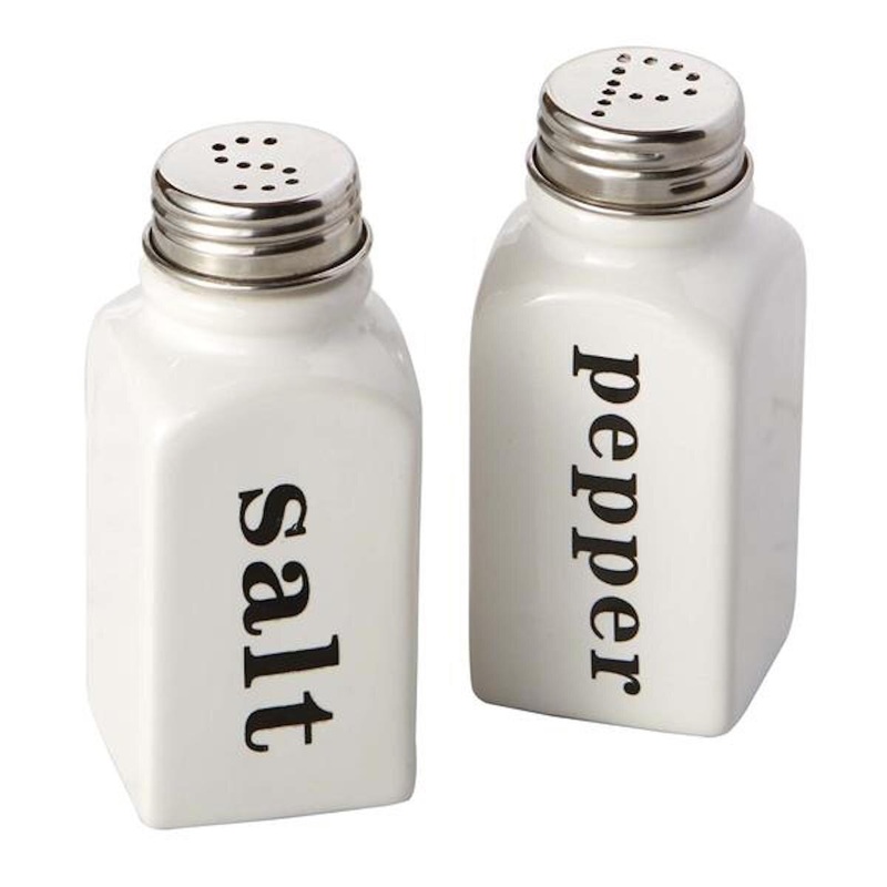 White Salt / Pepper Shaker Set