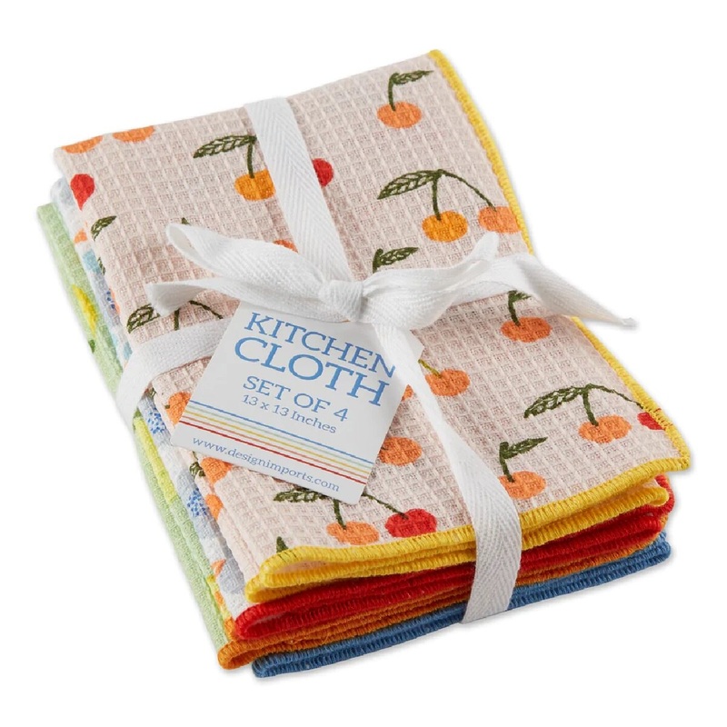 4-pc You Do You Printed Waffle Dishcloth