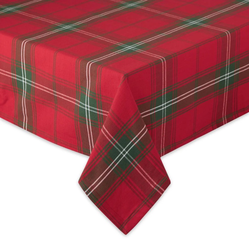 60x 84 Vintage Tartan Plaid Tablecloth