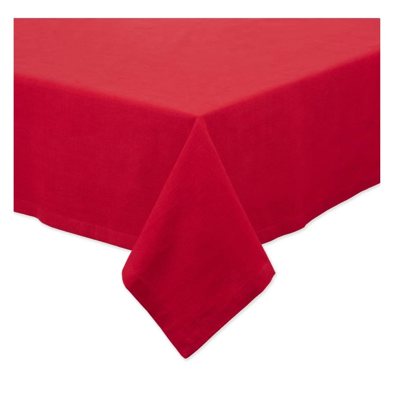 70 Round Holly Berry Slub Tablecloth