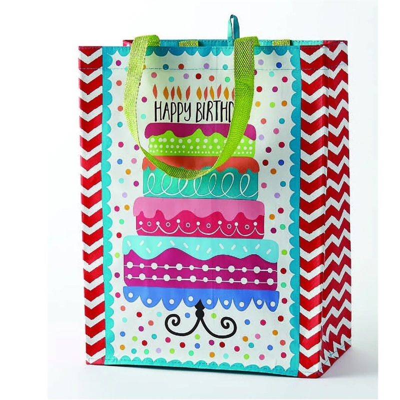 Happy Birthday Cake Reusable Tote