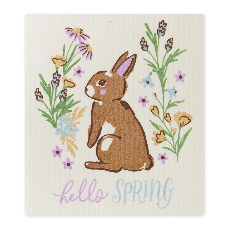 Hello Spring Bunny Dish Cloth