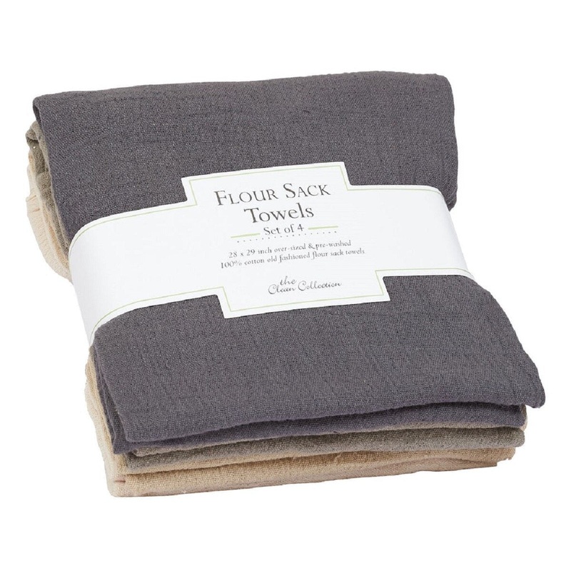 Neutral Flour Sack Towels- Set Of 4