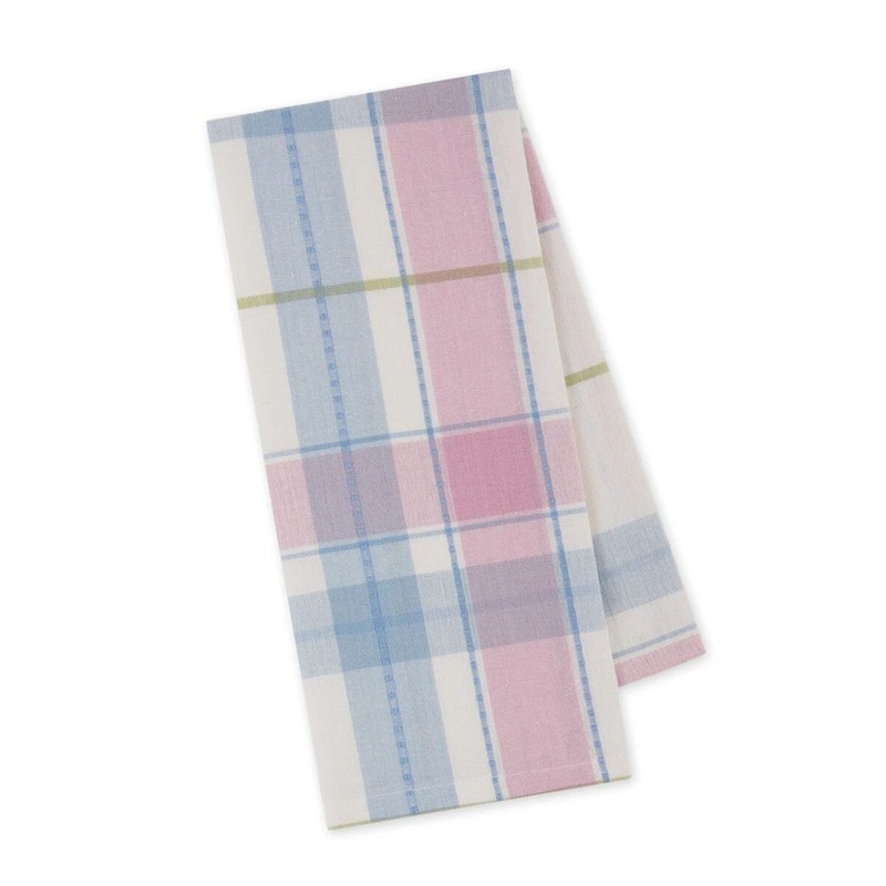 Oh Hoppy Day Plaid Dish Towel