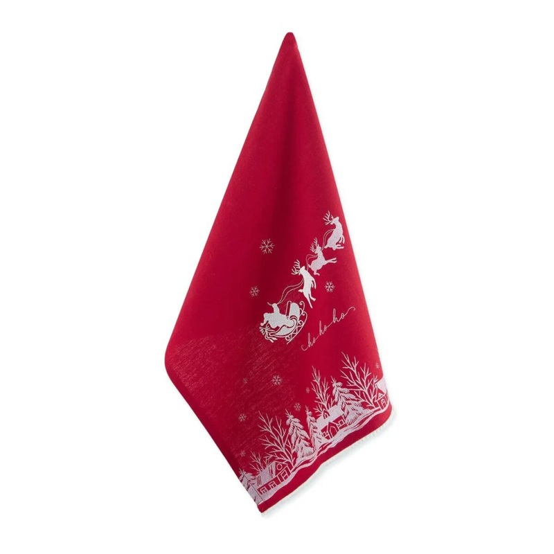 Santas Sleigh Dish Towel