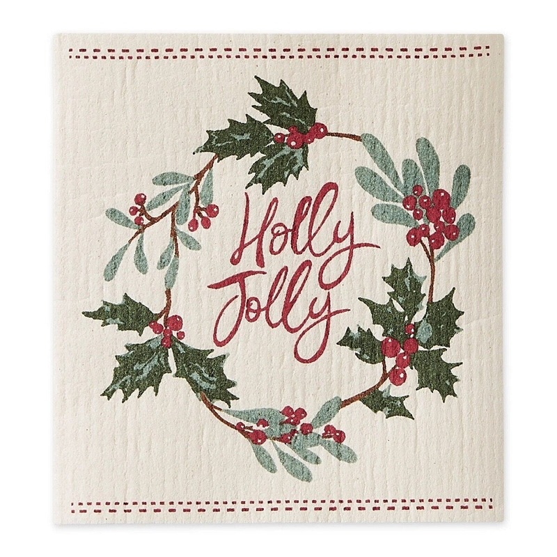 Swedish Holly Jolly Dish Cloth