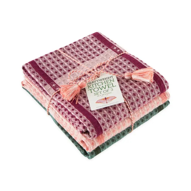 Villa Waffle Heavyweight Dish Towel Set of 3