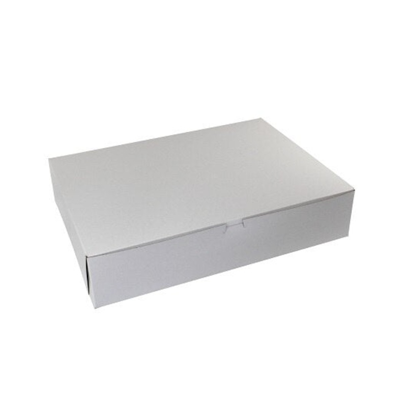 19 x 14 x 4 Half Size White Cake Box – 1 Piece