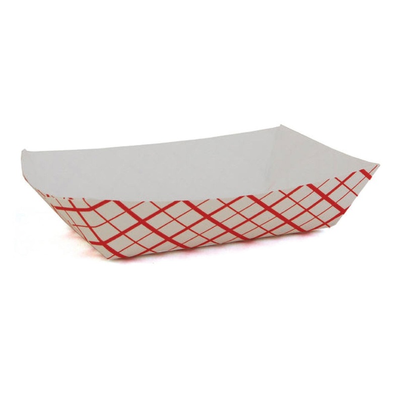#200 Red/White Food Tray – 250 Ct. (2 lb).