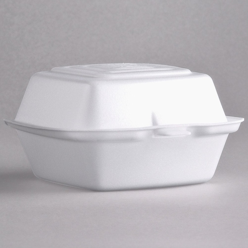 6 Styro Hinged Container – 125 Ct.