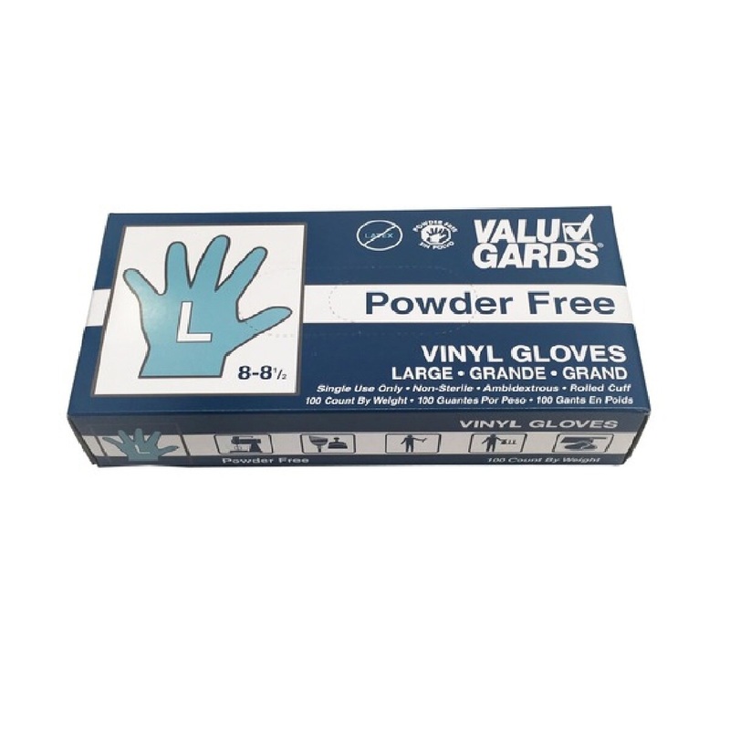 Large Powder Free Vinyl Gloves – Box of 100