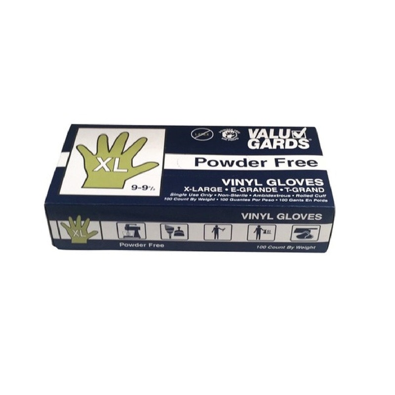 X-Large Powder Free Vinyl Gloves – Box of 100