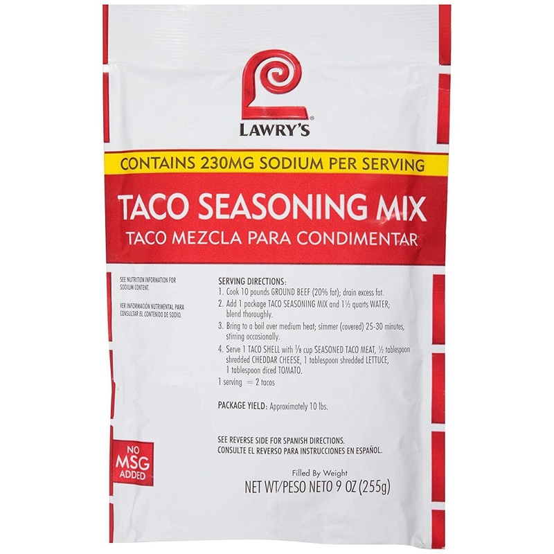 9 Oz Lawrys Taco Seasoning Mix