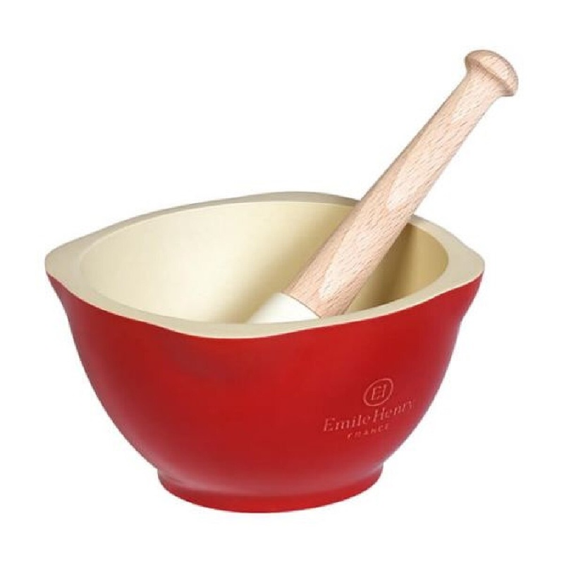 Burgundy Mortar and Pestle